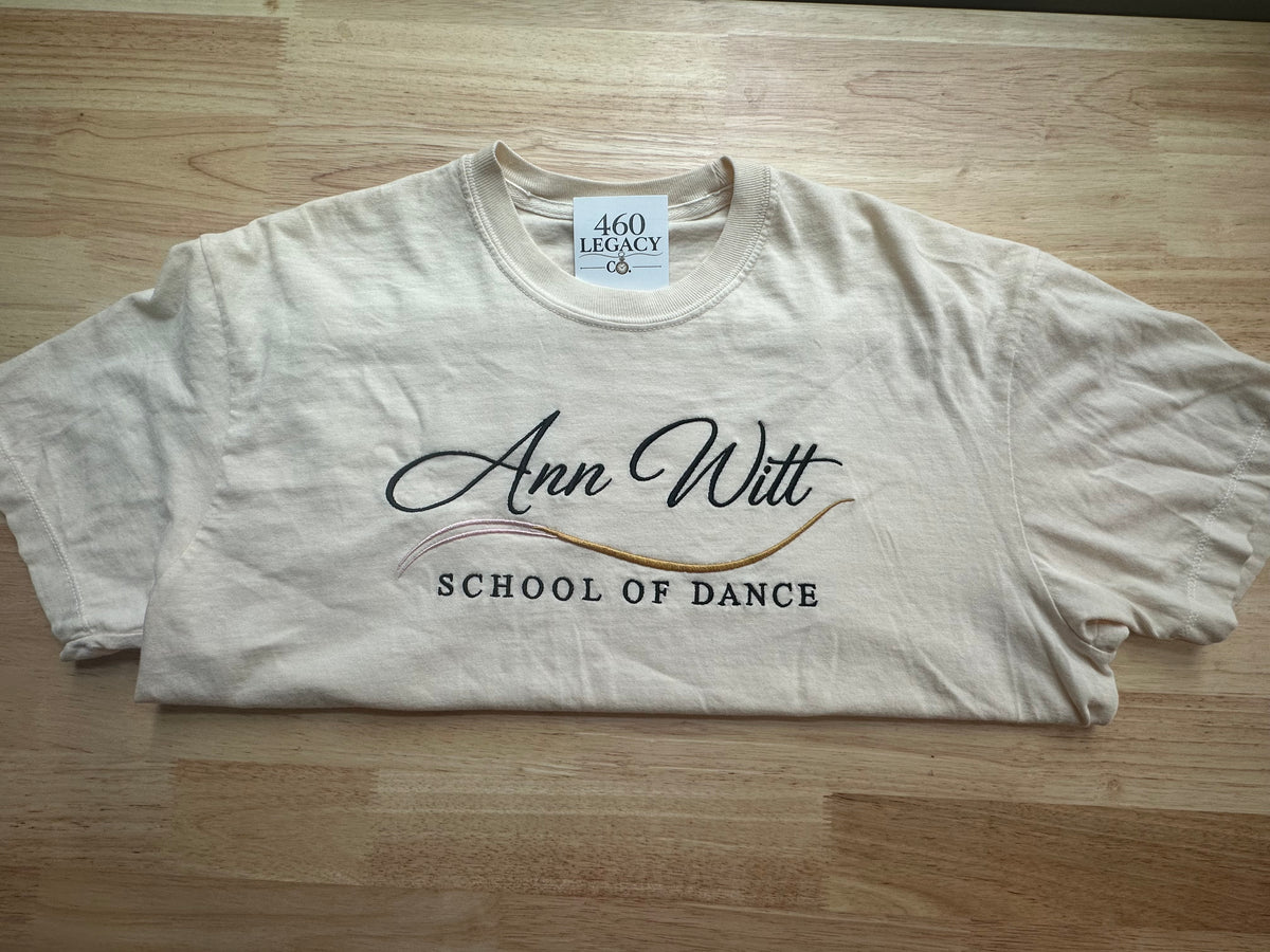 AWSD Logo - Cream Adult Cropped Short Sleeve