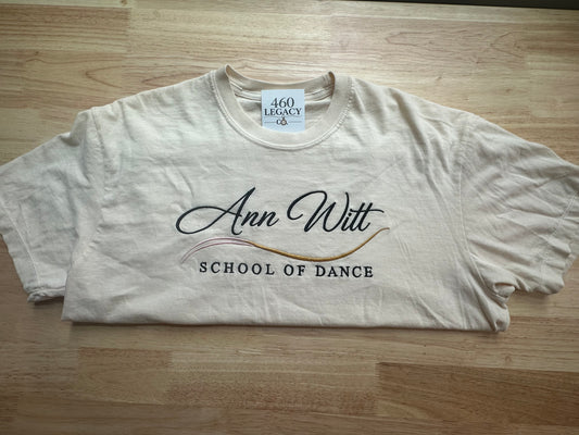 AWSD Logo - Cream Adult Cropped Short Sleeve